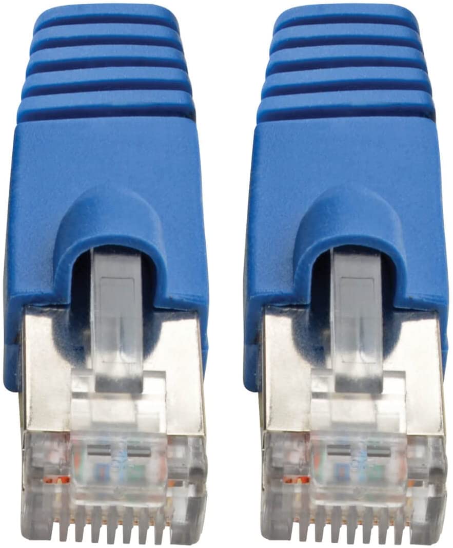 Tripp Lite Cat6a Ethernet Cable, 10G-Certified Patch Cable, Snagless, Shielded STP PoE Ethernet Cord, 8 ft, Blue (N262-008-BL) 8ft. Blue