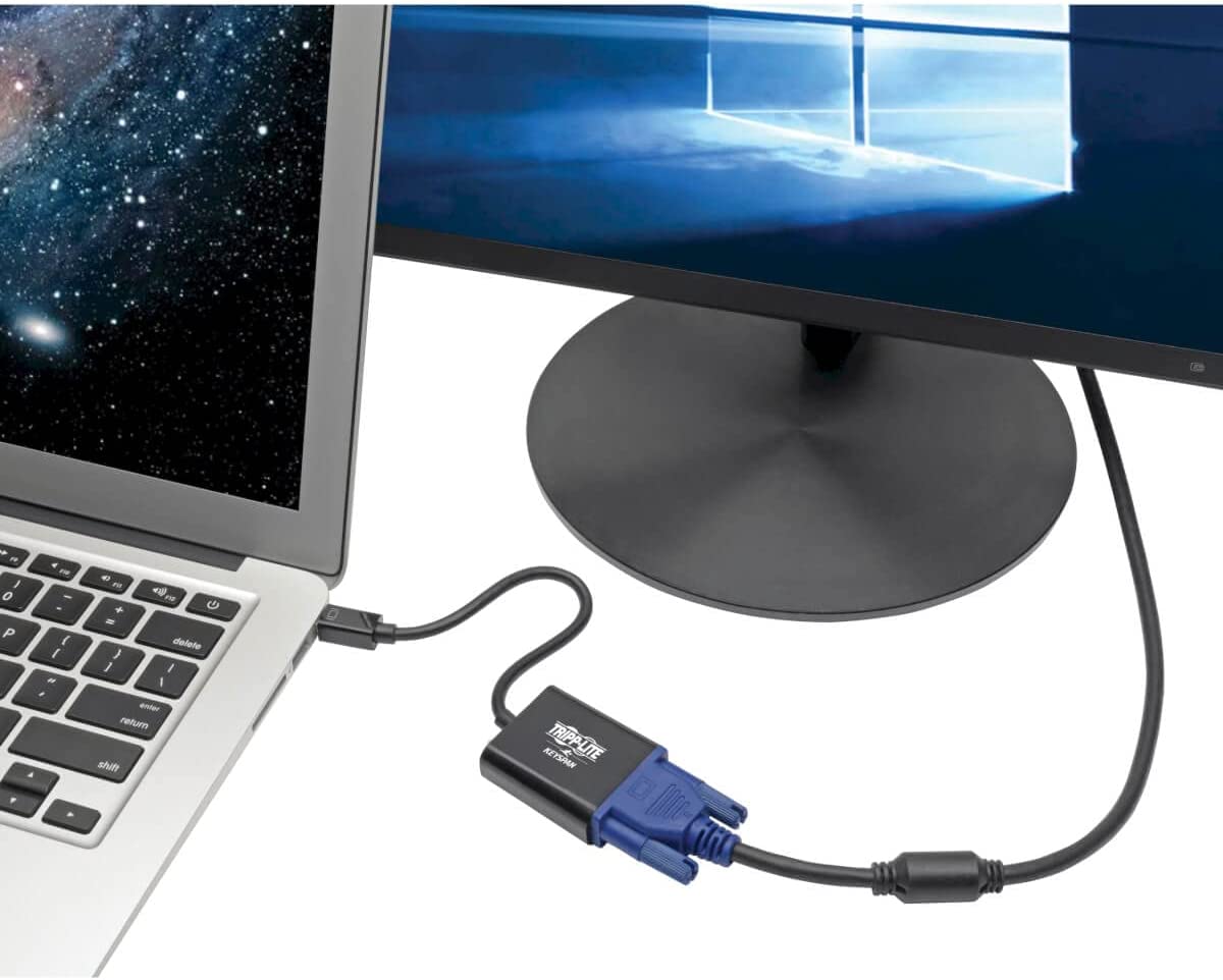 Tripp Lite Mini DisplayPort to VGA Adapter Converter Active 1920 x 1200, 1080p Black mDP to VGA (P137-06N-VGAB)