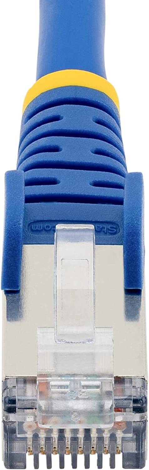 StarTech.com 2ft CAT6a Ethernet Cable - Low Smoke Zero Halogen (LSZH) - 10 Gigabit 500MHz 100W PoE RJ45 S/FTP Blue Network Patch Cord Snagless w/Strain Relief (NLBL-2F-CAT6A-PATCH)