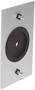 C2g/ cables to go C2G Wall Plate With 1.5" Rubber Grommet Cable Pass Through, Standard Electrical Box Mount, 40489 Brushed Aluminum Grommet Single Gang Wall Plate Brushed Aluminum