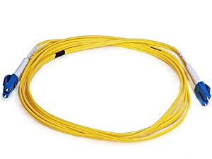 Monoprice Fiber Optic Cable, LC/LC, Single Mode, Duplex - 2 meter (9/125 Type) - Yellow 2 Meter Yellow
