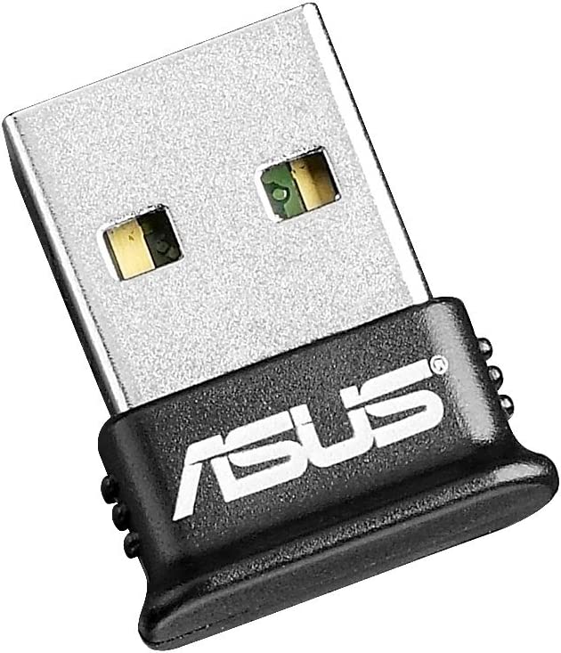 ASUS USB-BT400 USB Adapter w/ Bluetooth Dongle Receiver, Laptop & PC Support, Windows 10 Plug and Play /8/7/XP, Printers, Phones, Headsets, Speakers, Keyboards, Controllers,Black