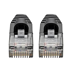 Tripp Lite Cat6a 10G Ethernet Cable, Snagless Molded Slim UTP Network Patch Cable (RJ45 M/M), Black, 5 Feet / 1.5 Meters, Manufacturer's Warranty (N261-S05-BK) Black 5 Feet UTP / Slim