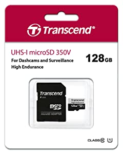 Transcend TS128GUSD350V 128GB UHS-I U1 Micro SD Memory Card 128GB BLACK