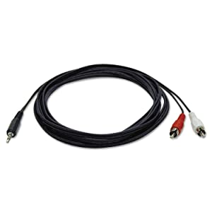 TRIPP LITE AV Multimedia Cable 3.5mm Stereo Male 2 RCA Male 6 feet Audio Cable