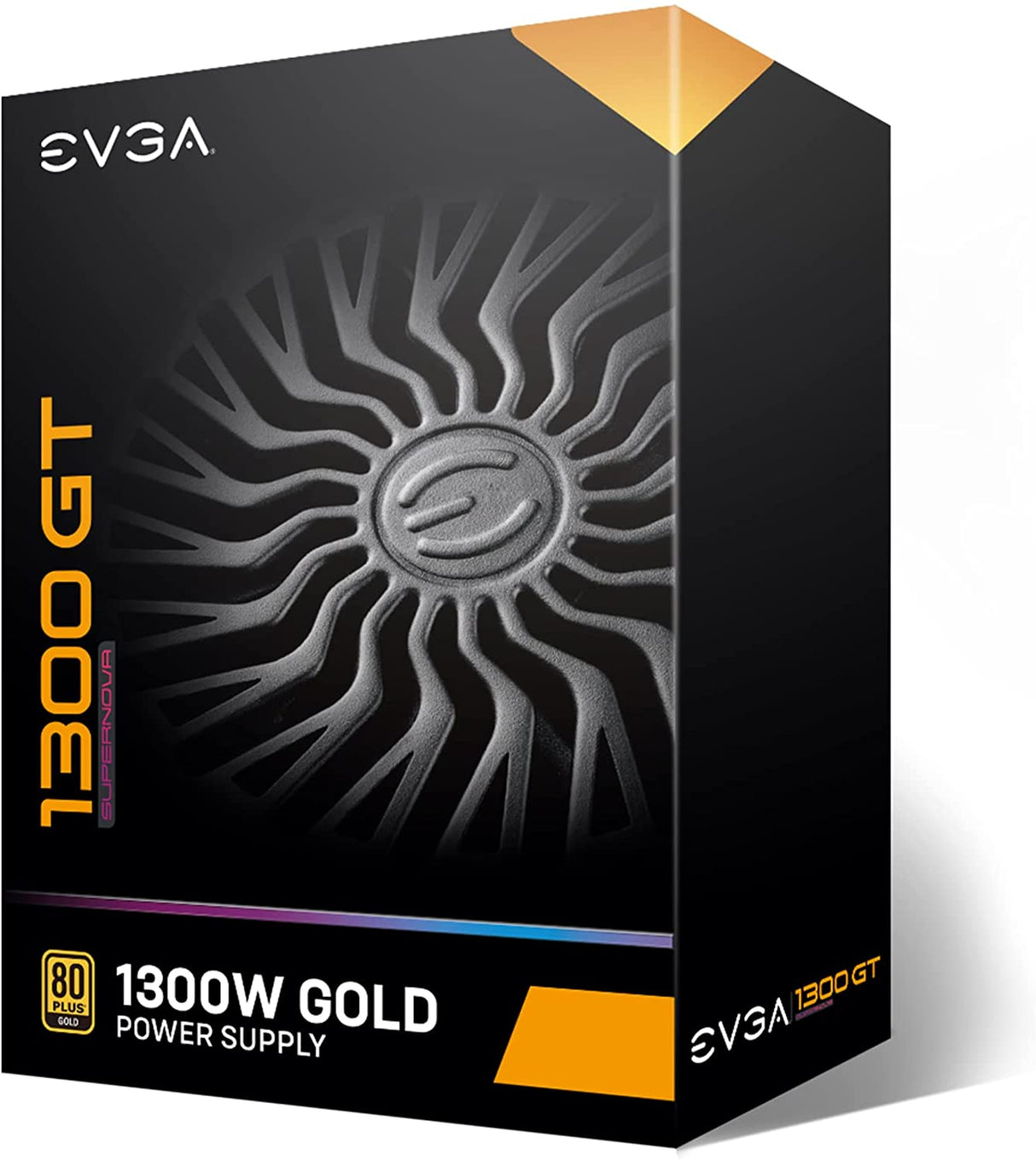 EVGA Supernova 1300 GT, 80 Plus Gold 1300W, Fully Modular, Eco Mode with FDB Fan, 10 Year Warranty, Includes Power ON Self Tester, Compact 180mm Size, Power Supply 220-GT-1300-X1