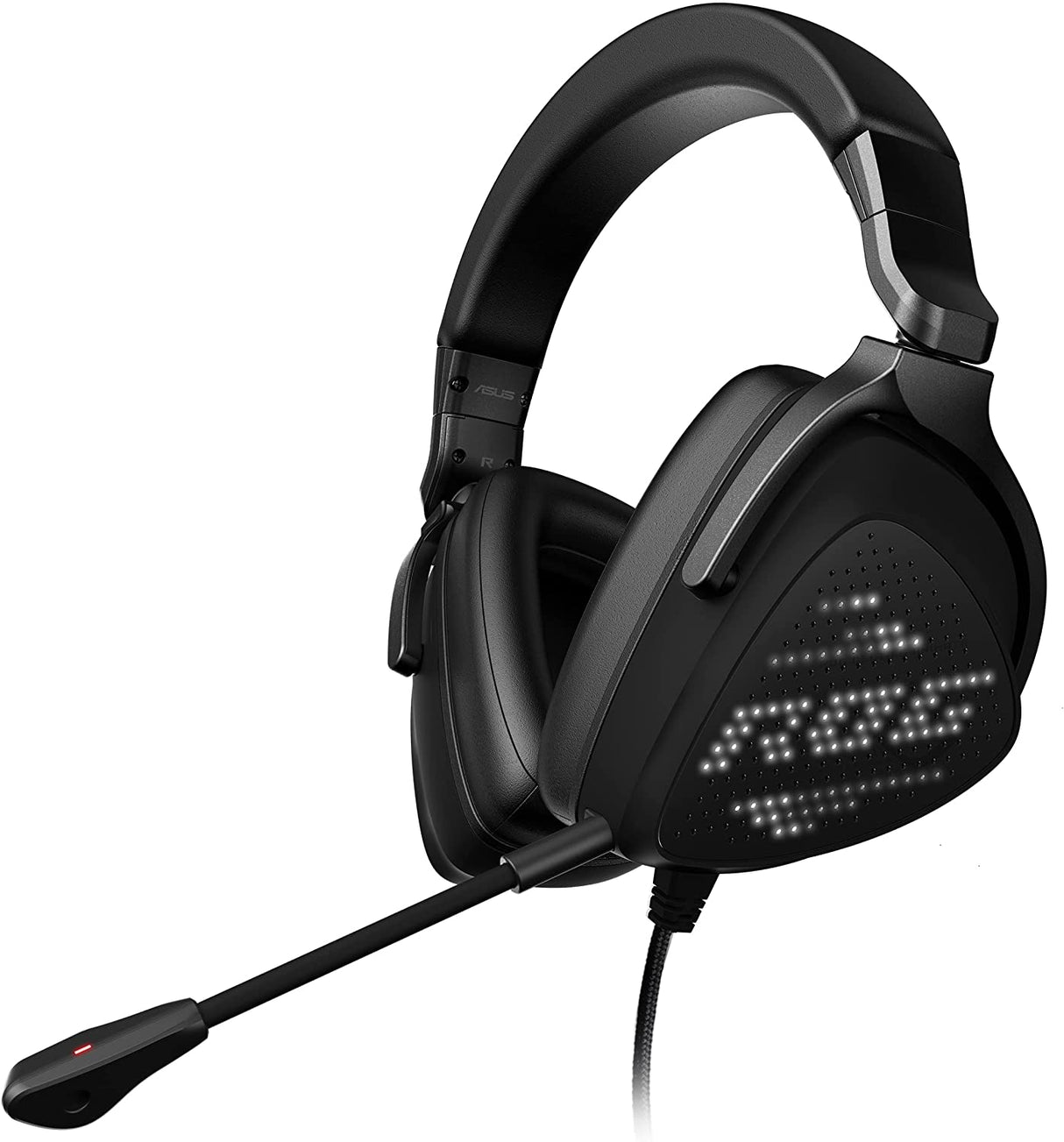 ASUS ROG Delta S Animate Gaming Headset | Customizable Anime Matrix LED Display, AI Noise-Canceling Mic, Hi-Res ESS 9281 Quad DAC, Lightweight, USB-C, for PC, Mac, PS5, Switch and Mobile Devices Delta S Animate (Wired) Black