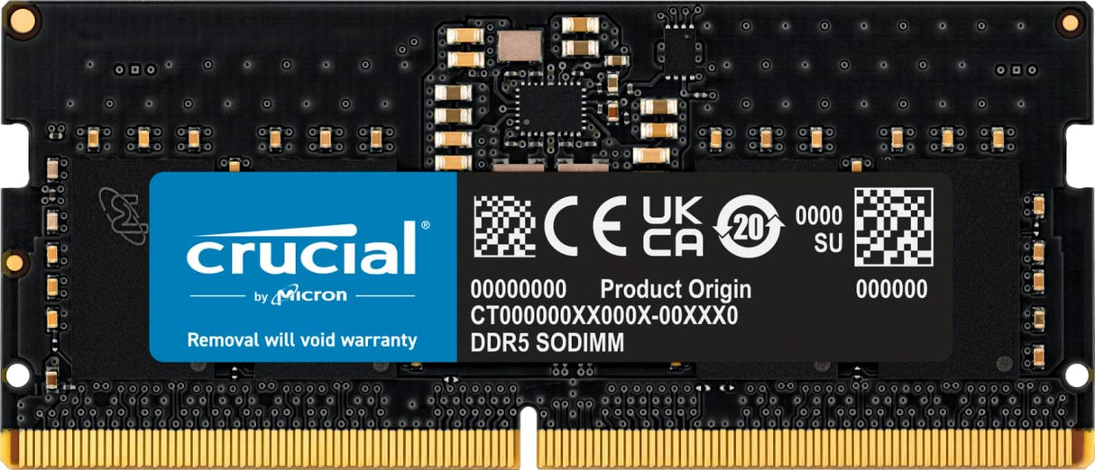 Crucial RAM 8GB DDR5 4800MHz CL40 Laptop Memory CT8G48C40S5 8GB 4800MHz
