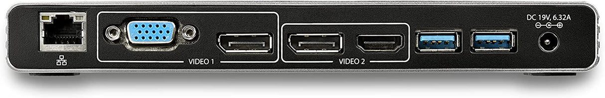 StarTech.com Thunderbolt 3 Dock - Dual 4K 60Hz Monitor TB3 Laptop Docking Station with DisplayPort, HDMI & 1080p VGA - 85W Power Delivery & Charging - 2x USB-A, Ethernet - Mac & Windows (TB3DK2DHV) 85W Power Delivery | 2x USB-A 3.0