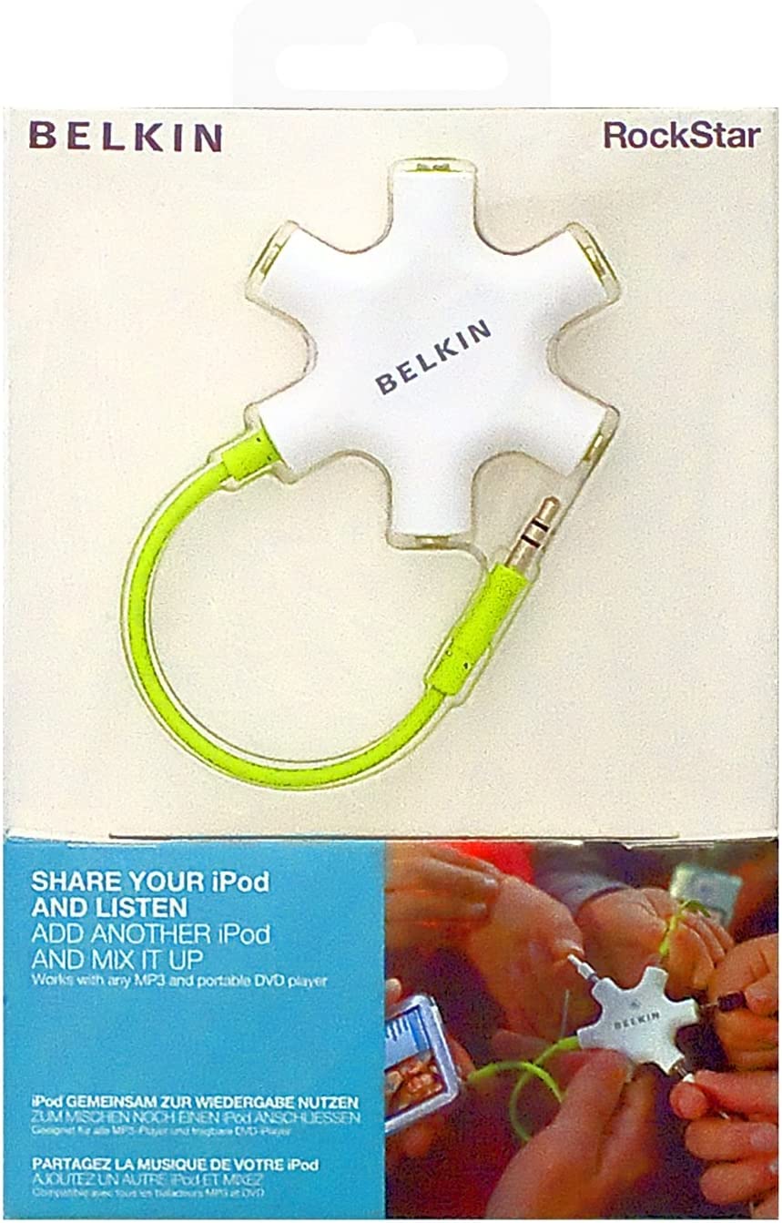 BELKIN F8Z274bt Rockstar Multi Headphone Splitter, Light Green
