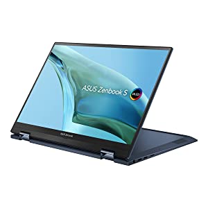 Asus Zenbook S 13 Flip OLED 13.3” OLED Touch Display, Intel Evo Platform, Core i7-1260P CPU, Intel Iris Xe Graphics, 16GB RAM, 1TB SSD, Windows 11 Pro, Ponder Blue, UP5302ZA-XB71T-CA