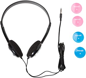 Maxell 190338 Lightweight & Small Volume Protection 30mm Driver Comfortable Kids Safe Children Headphones with Interchangable Colors