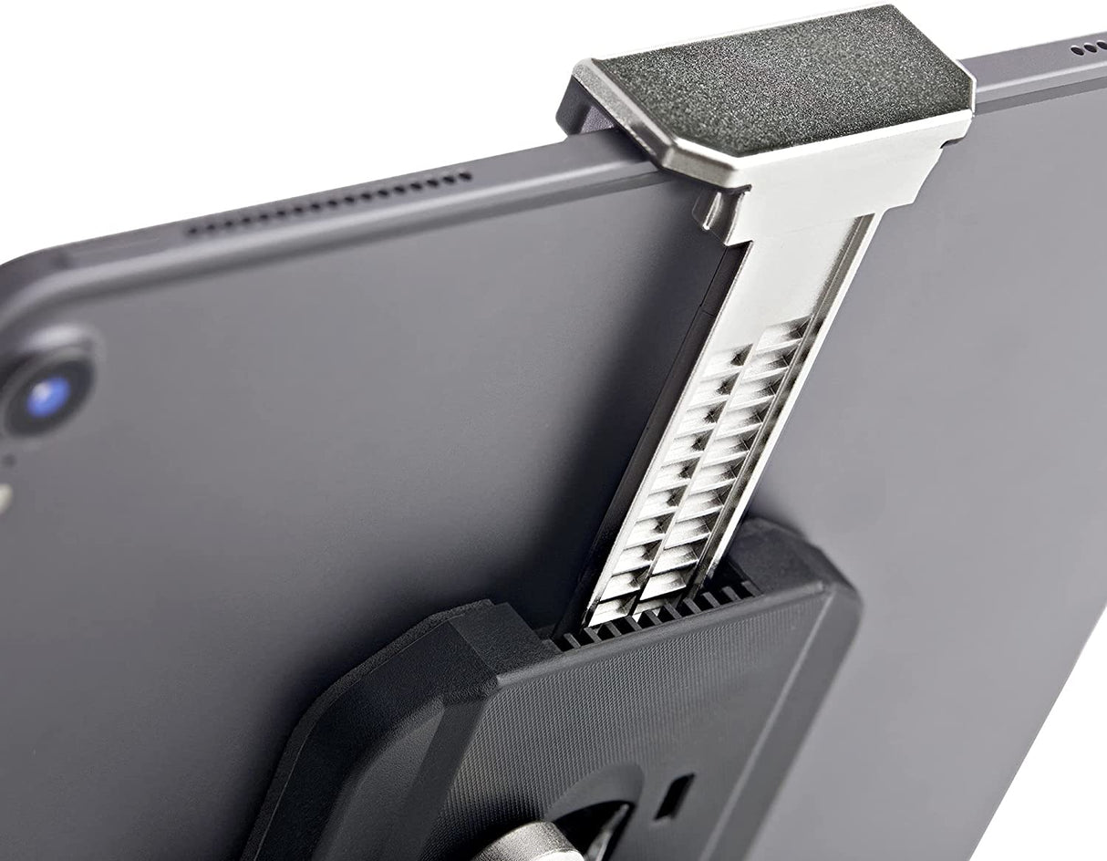 StarTech Secure Tablet Stand K-Slot Cable Lock - Locking Tablet Holder for 7.9"-13" Tablets - Universal Adjustable Tablet Mount for Desk/Surface - Lockable Anti-Theft Security Mount (SECTBLTDT), Black