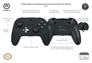 PowerA Enhanced Wireless Controller for Nintendo Switch - Black Black 0