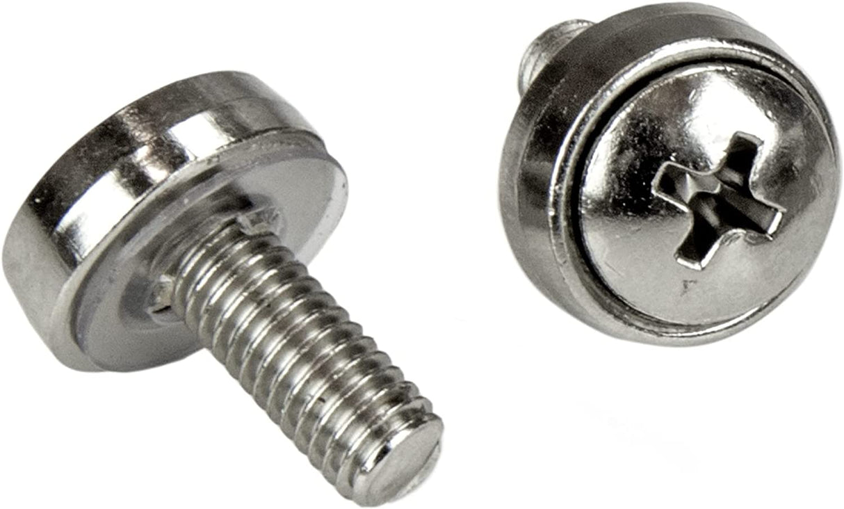 StarTech.com Rack Screws – 20 Pack – Installation Tool – 12 mm M5 Screws – M5 Nuts – Cabinet Mounting Screws and Cage Nuts (CABSCRWM520) Silver Cage Nuts 20x M5 Silver