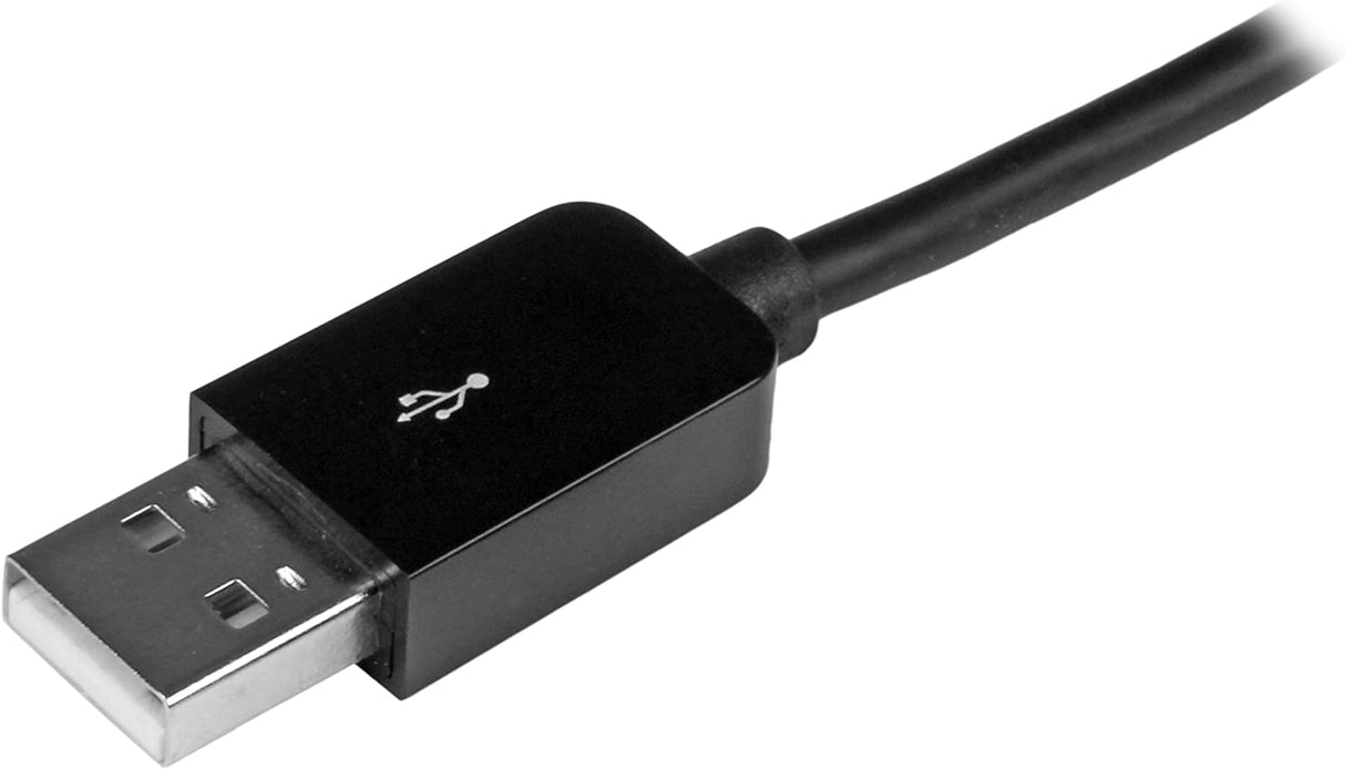 StarTech.com 3m (10ft) Long Black Apple® 8-pin Lightning Connector to USB Cable for iPhone / iPod / iPad - Charge and Sync Cable (USBLT3MB) 10ft Black
