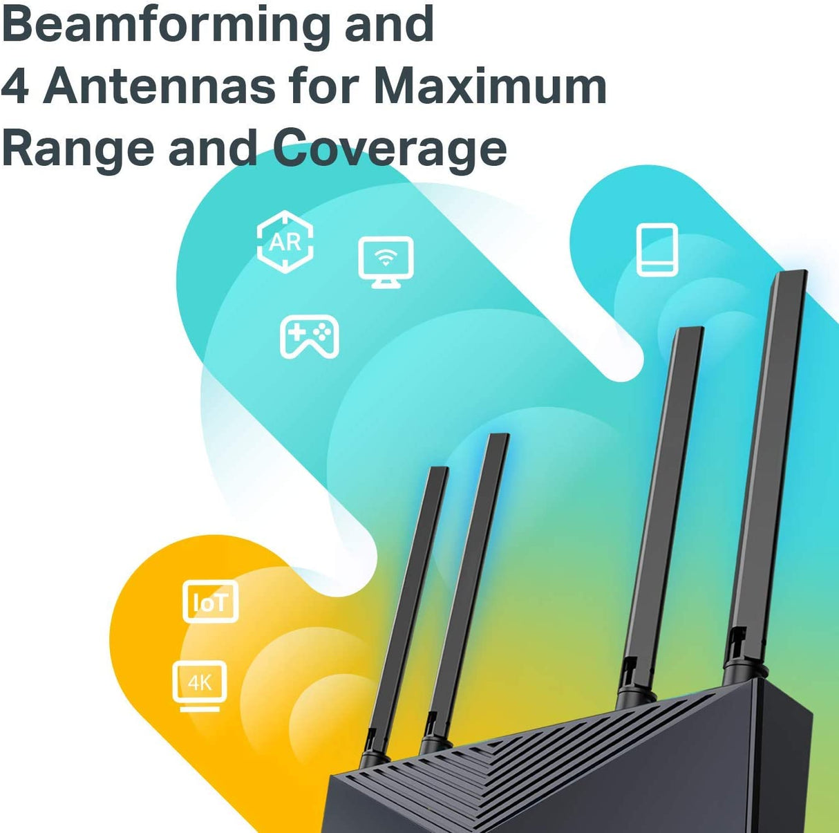 TP-Link AX1500 Smart WiFi 6 Router (Archer AX10) – 802.11ax Router, 4 Gigabit LAN Ports, Dual Band AX Router,Beamforming,OFDMA, MU-MIMO, Parental Controls, Works with Alexa AX1500 WiFi 6 Router