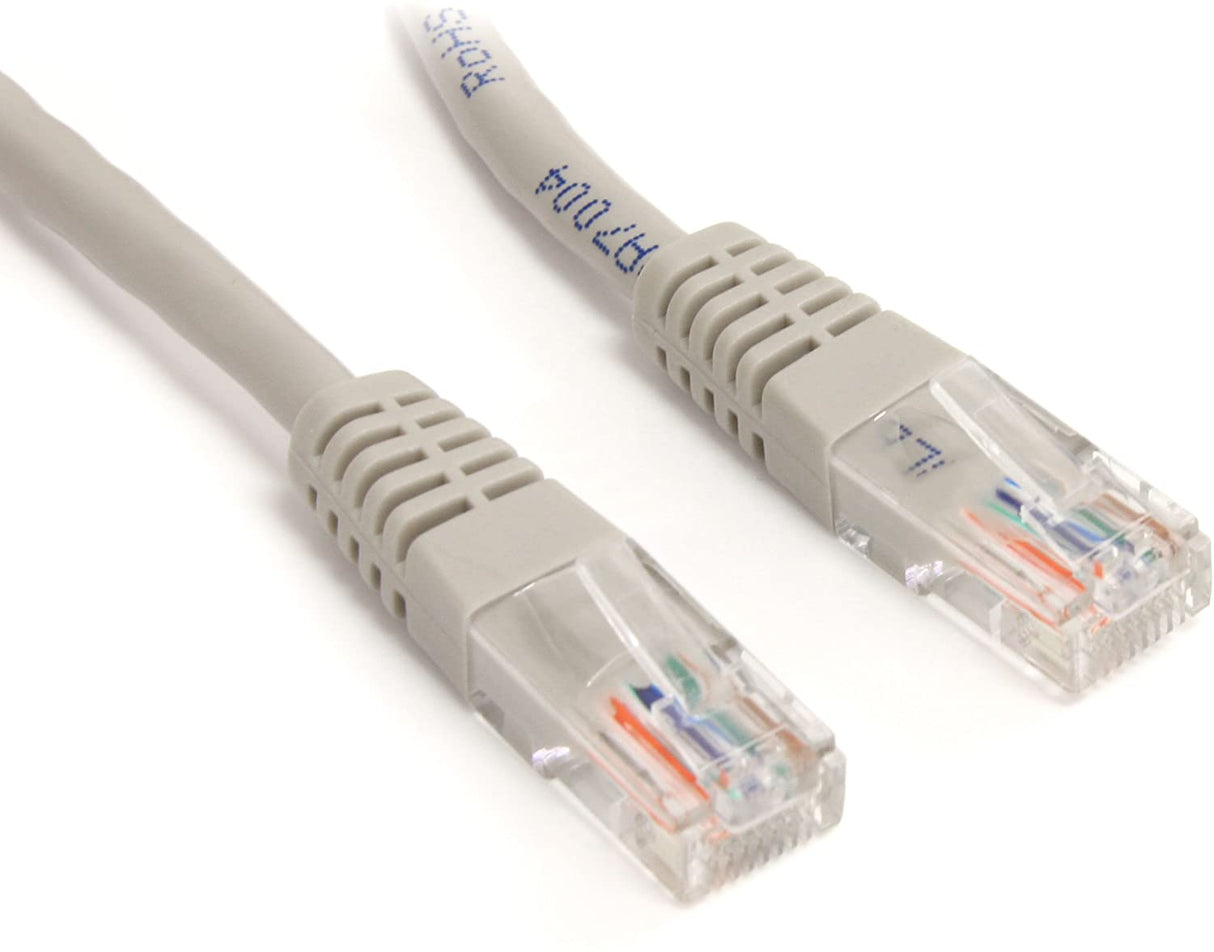 StarTech.com 35 ft Cat5e Patch Cable with Molded RJ45 Connectors - Gray - Cat5e Ethernet Patch Cable - 35ft UTP Cat 5e Patch Cord (M45PATCH35GR) 35 ft / 10.5m Gray