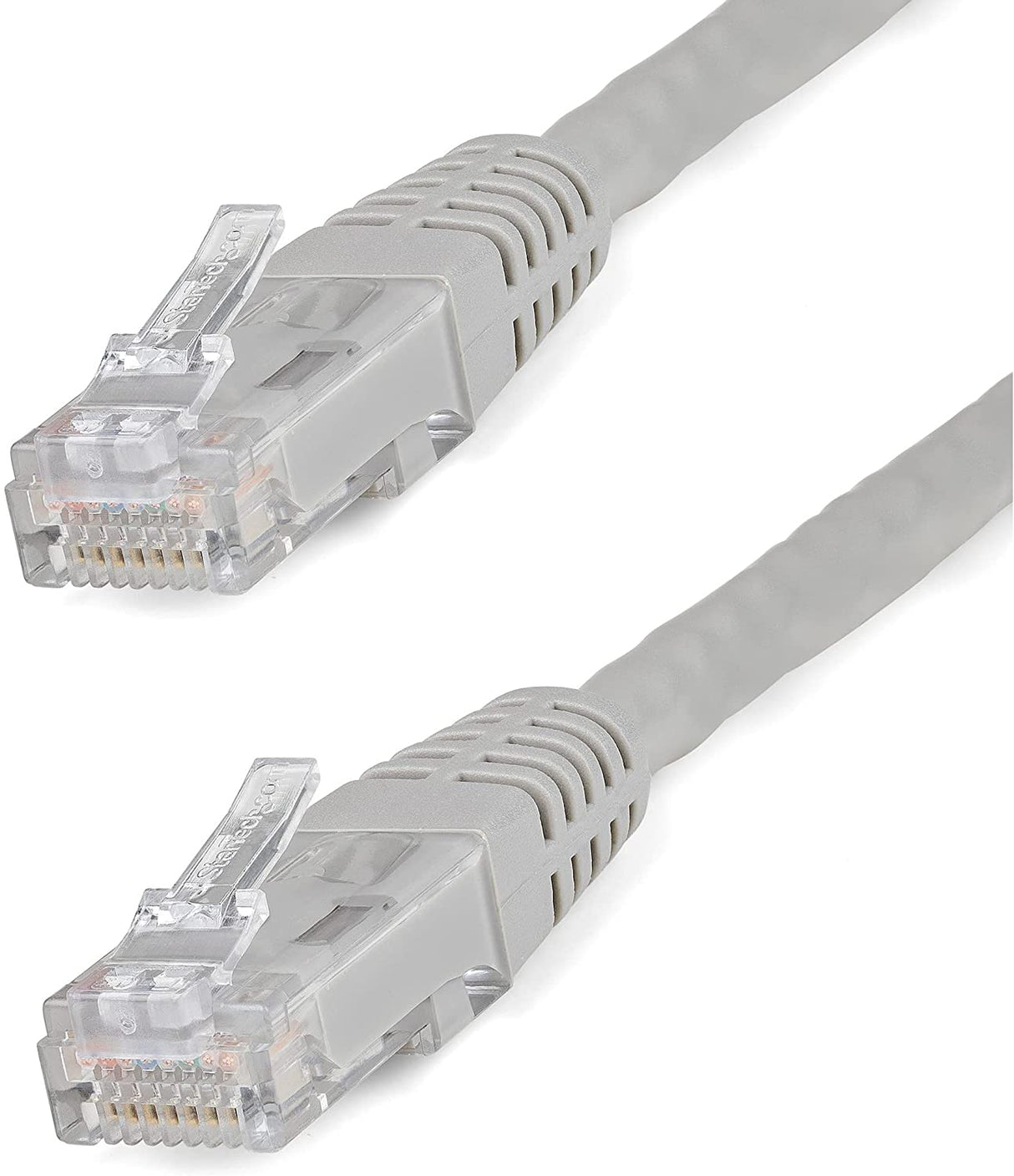 StarTech.com 25ft CAT6 Ethernet Cable - Gray CAT 6 Gigabit Ethernet Wire -650MHz 100W PoE++ RJ45 UTP Molded Category 6 Network/Patch Cord w/Strain Relief/Fluke Tested UL/TIA Certified (C6PATCH25GR) Gray 25 ft / 7.6 m 1 Pack