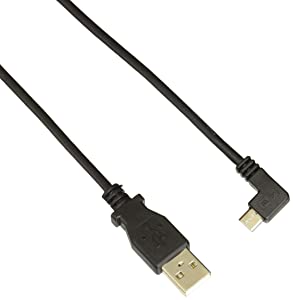 StarTech.com 2m 6 ft Micro-USB Charge-and-Sync Cable - Right-Angle Micro-USB - M/M - USB to Micro USB Charging Cable - 24 AWG (USBAUB2MRA) Black