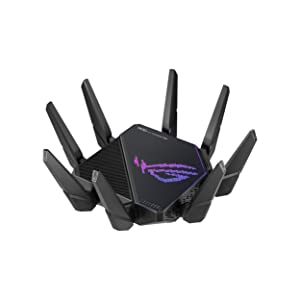 ASUS ROG Rapture GT-AX11000 Pro Tri-Band WiFi 6 Gaming Router, 2.5G Port, 10G Port, Quad-core 2.0 GHz CPU,UNII4, Triple-Level Game Acceleration, Lifetime Internet Security, and AiMesh Support