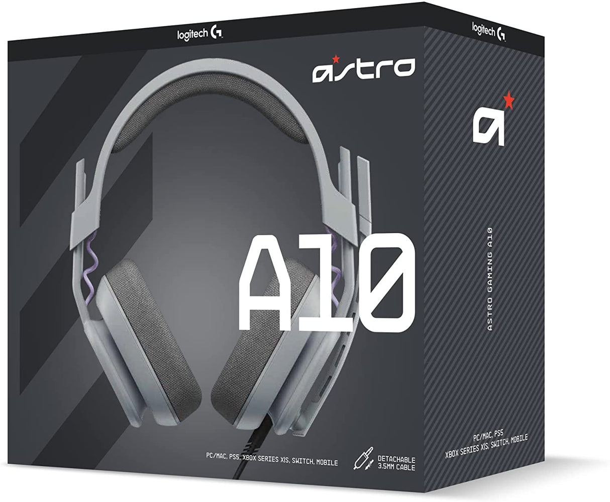 Astro gaming Astro A10 Gaming Headset Gen 2 Wired Headset - Over-Ear Gaming Headphones with flip-to-Mute Microphone, 32 mm Drivers, for Xbox Series X|S, Xbox One, Playstation 5/4, Nintendo Switch, PC, Mac - Grey Grey Gen 2 Cross Platform Headset Only