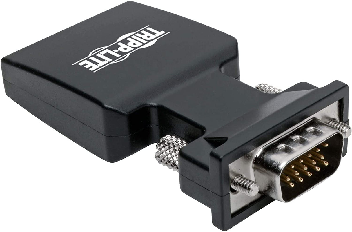 Tripp Lite Active HDMI to VGA Adapter (F/M), HDMI Audio Extractor, Female HDMI to Male VGA, 1080p @ 60 Hz, Black (P131-000-A-DISP)