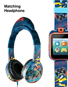 PlayZoom Kids Smartwatch 2 with Headphones Featuring a Swivel Selfie Camera, STEM Learning, 20+ Games, Audio Bedtime Stories, Store Music for Kids Toddlers Boys Girls Gamer