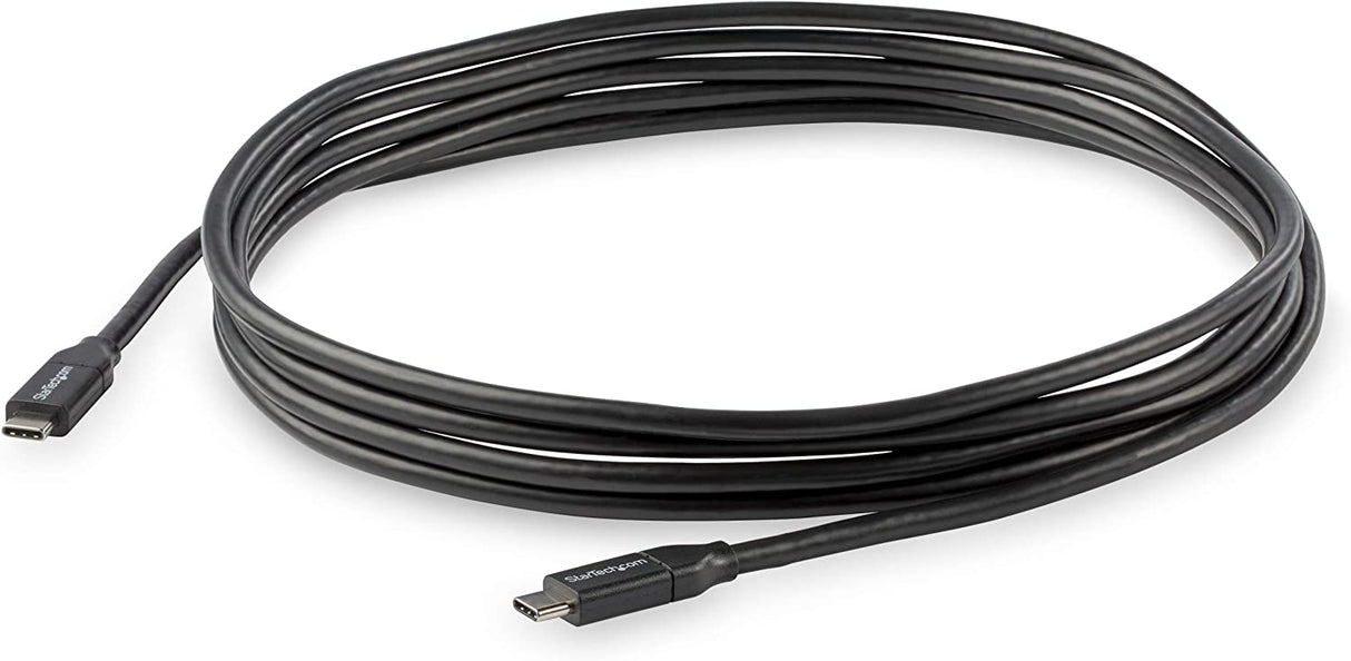 StarTech.com USB C To USB C Cable - 10 ft / 3m - USB-IF Certified - 5A PD - USB 2.0 - USB Type C Charging Cable - USB C Fast Charge Cable (USB2C5C3M) Black 10 ft/ 3 m