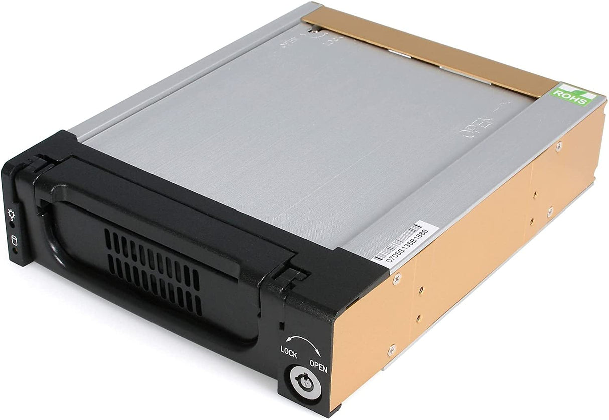 StarTech.com 5.25 in Rugged SATA Hard Drive Mobile Rack Drawer - Aluminum Removable Hard Drive Bay (DRW150SATBK)