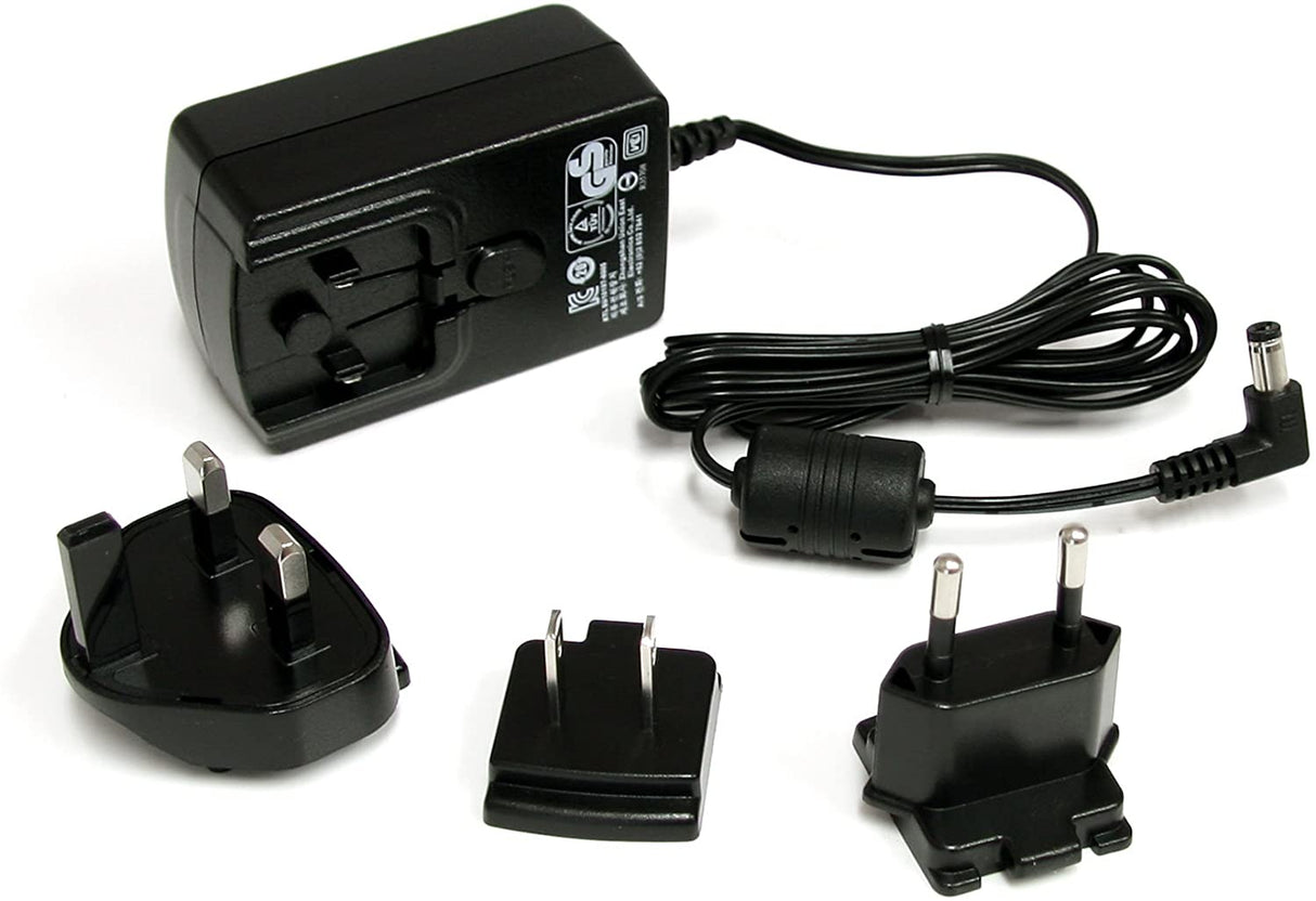 StarTech.com DC Adapter - 12V Adapter - 1.5A - Universal Power Adapter - AC Adapter - DC Power Supply - DC Power Cord - Replacement Adapter (IM12D1500P) Black 12V, 1.5A M-type Barrel Connector