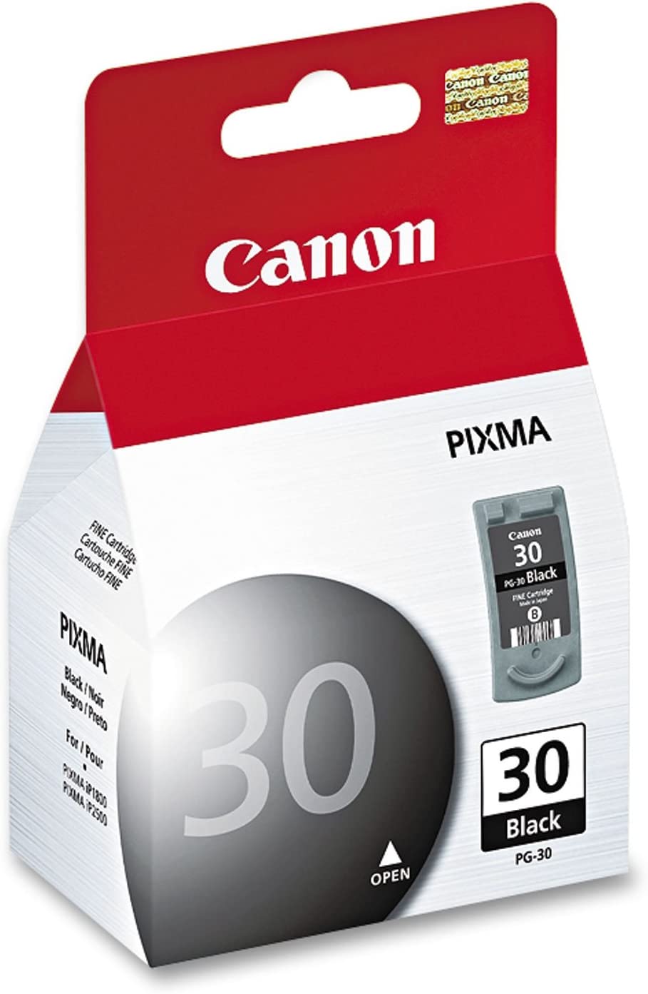 Canon PG-30 Black Ink Cartridge (1899B002), Black in Retail Packing