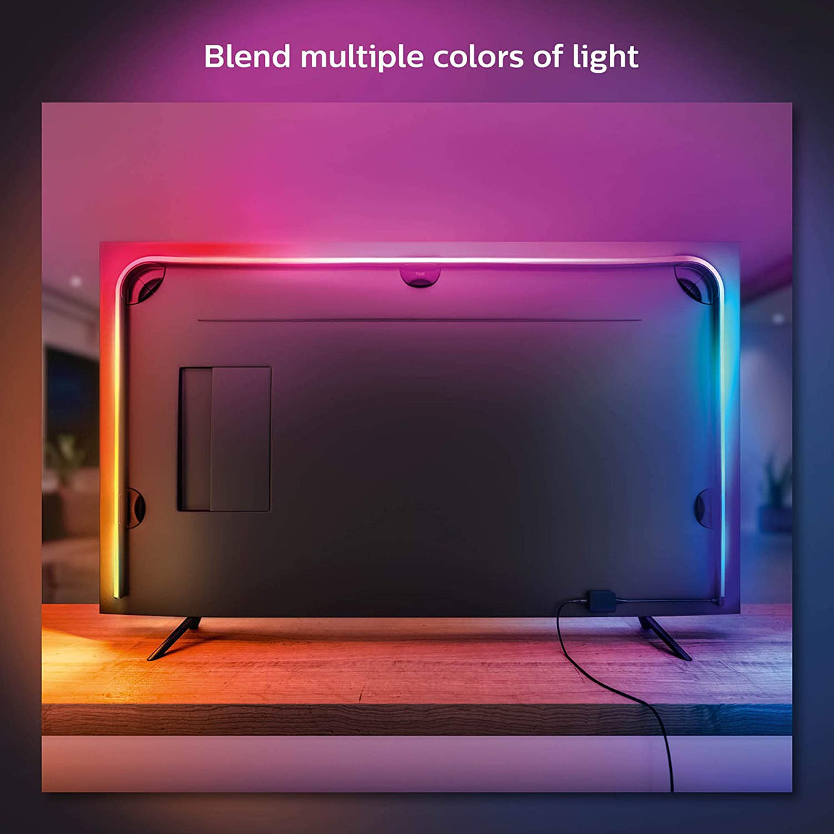 Philips Hue Gradient LightStrip 75" (Sync with TV, Music and Gaming), Hue Hub & Hue Sync Box Required 75-Inch TV Lightstrip Only