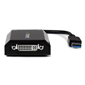 StarTech.com USB 3.0 to DVI / VGA Adapter - 2048x1152 - External Video & Graphics Card - Dual Monitor Display Adapter Cable - Supports Mac & Windows (USB32DVIPRO) USB 3.0 to DVI Adapter
