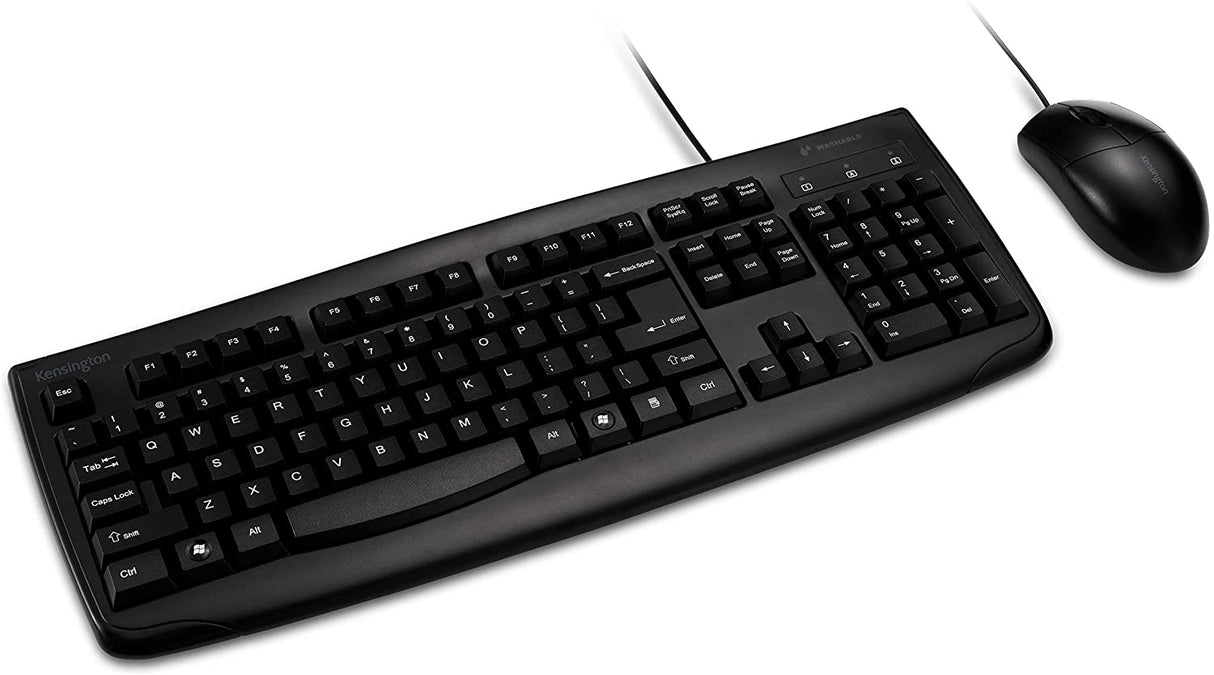 Kensington Pro Fit Washable Wired Desktop Set (K70316US) keyboard + mouse set