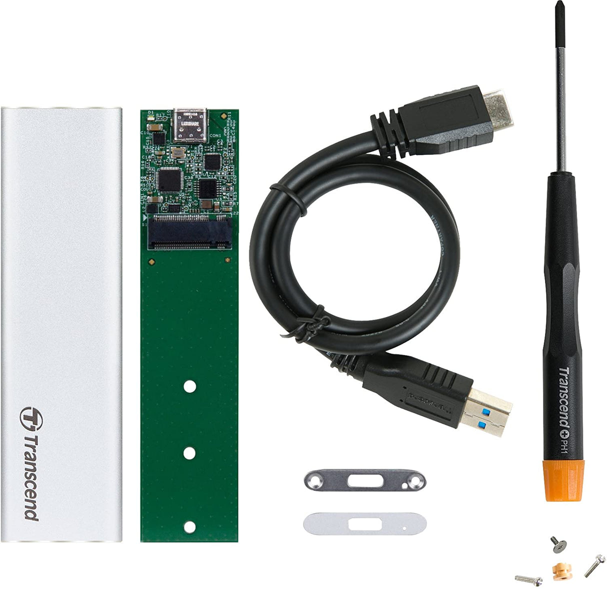 Transcend TS-CM80S M.2 2280/2260 to USB3.1 Upgrade Kit, Silver