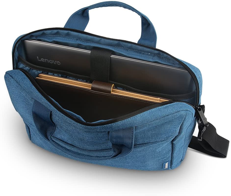 Lenovo Laptop Carrying Case T210, fits for 15.6-Inch Laptop and Tablet, Sleek Design, Durable and Water-Repellent Fabric, Business Casual or School, GX40Q17230 Casual Toploader - Blue