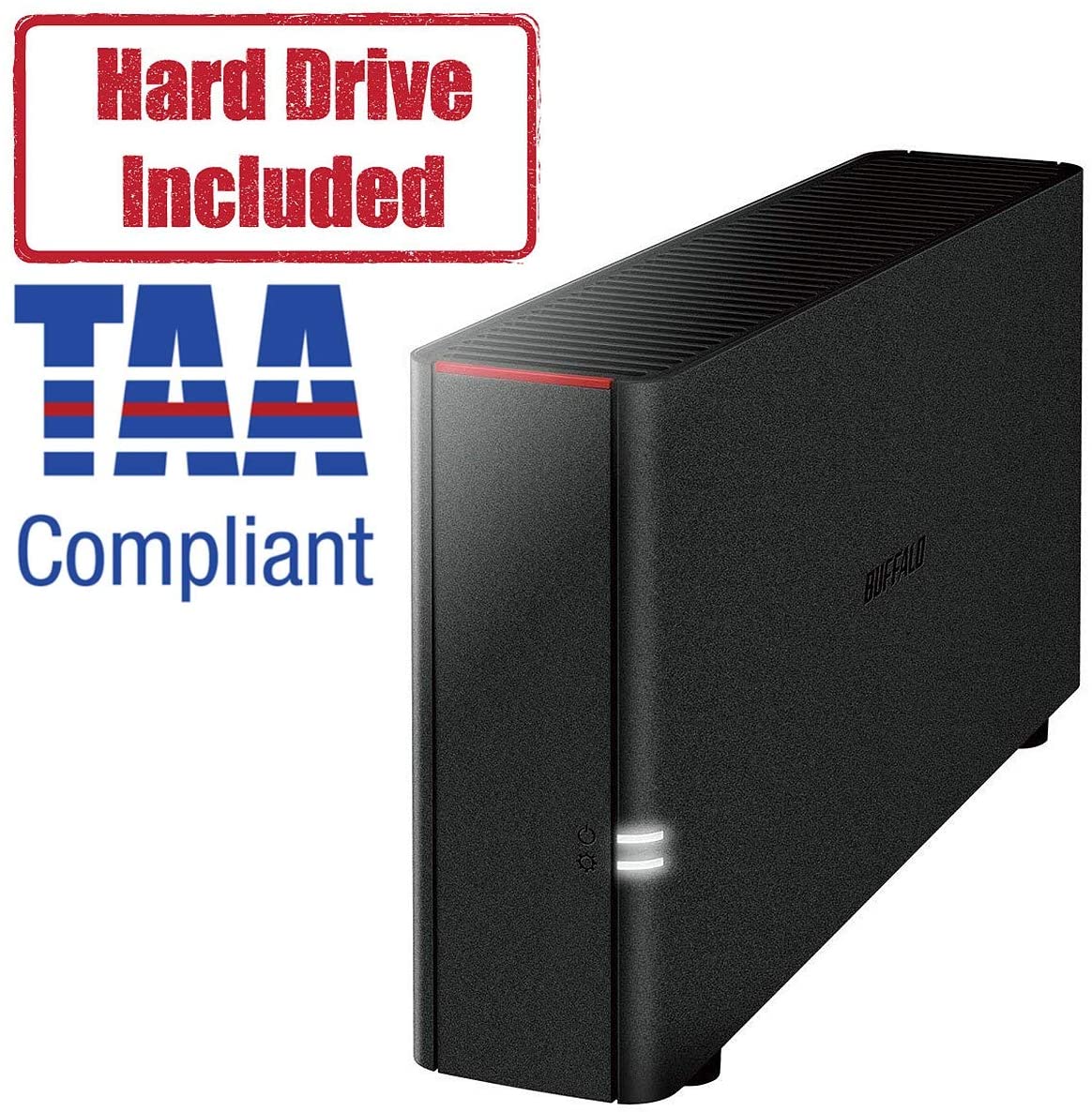 BUFFALO LinkStation 210 4TB Home Office Private Cloud Data Storage with Hard Drives Included LinkStation 210 – 1 Drive Bay 4 TB