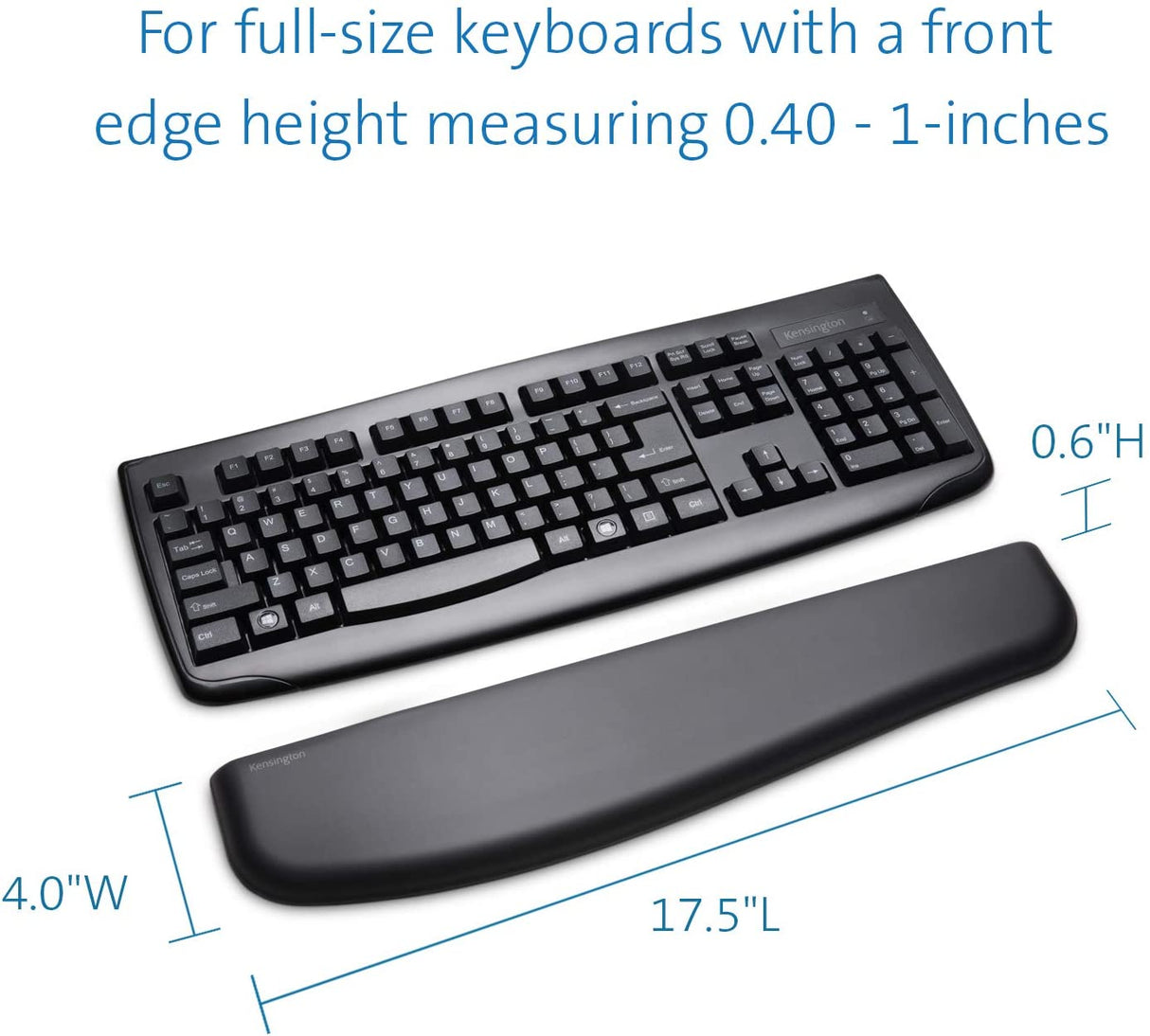 Kensington ErgoSoft Wrist Rest for Standard Keyboards, Black (K52799WW) Keyboard Wrist Rest Standard