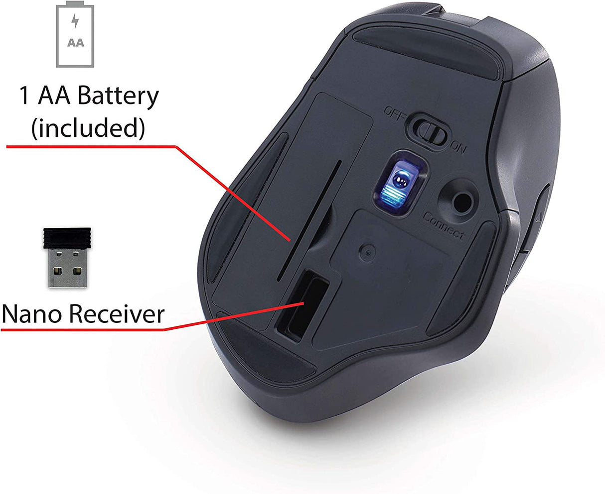 Verbatim Silent Ergonomic Wireless Blue LED Mouse – Dark Teal