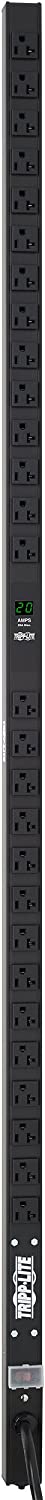 Tripp Lite Metered PDU, 20A, 28 Outlets (5-15/20R), 120V, L5-20P/5-20P Adapter, 15 ft. Cord, 0U Vertical Rack-Mount Power (PDUMV20), Metered (24 Outlet) Metered (24 Outlet) PDU