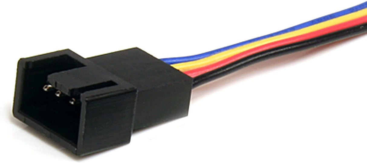 StarTech.com 12in 4 Pin Fan Power Splitter Cable - F/M - 1ft Fan Y Cable - 1ft 4-pin Fan Splitter Cable (FAN4SPLIT12) 4 Pin Splitter 12in