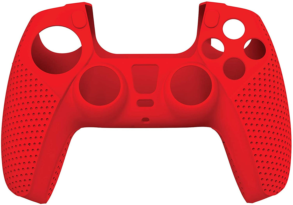 Verbatim Anti-Slip Silicone Skin Protective Cover for use with Playstation® 5 DualSense™ Wireless Controllers – 2pk – Black, Red
