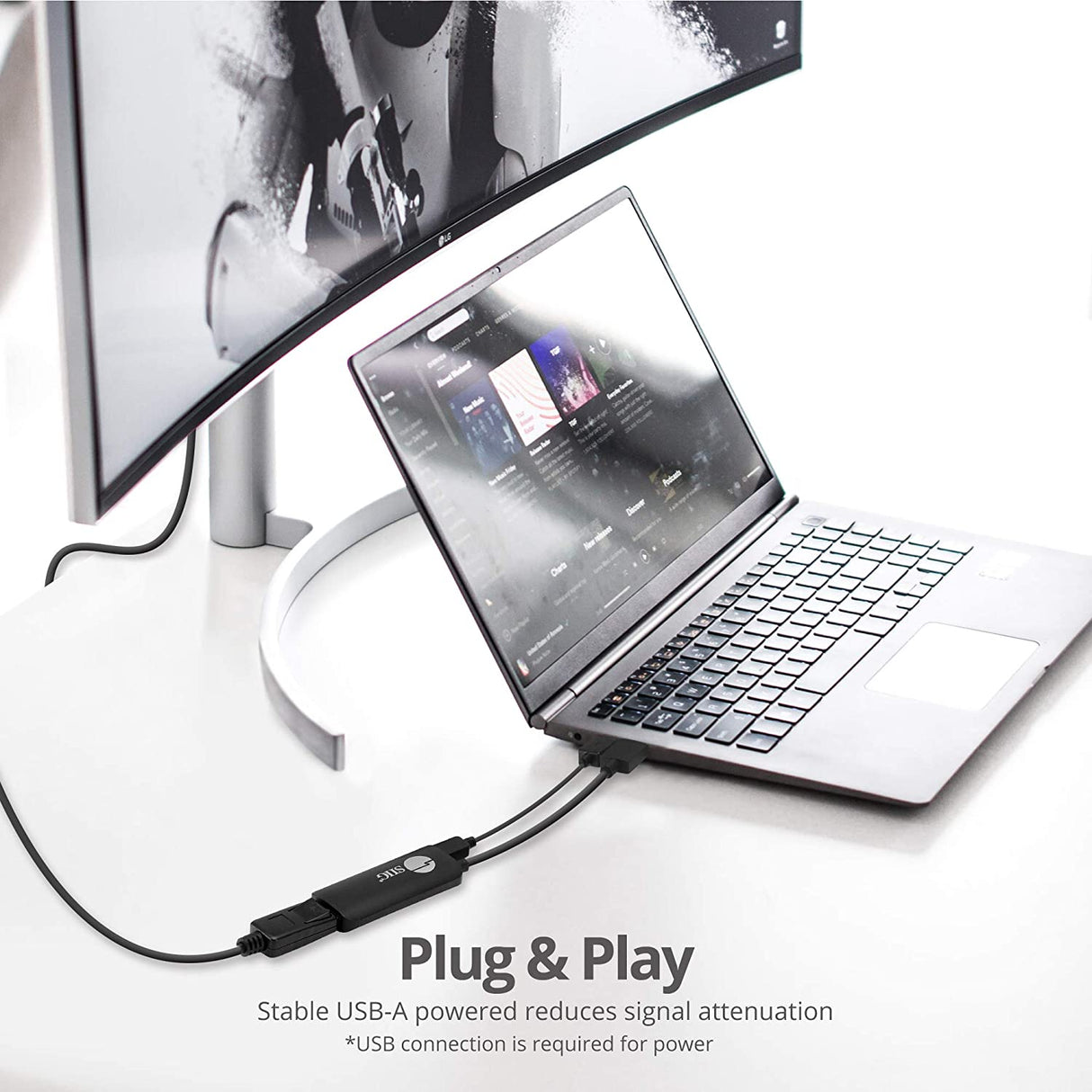 SIIG HDMI to DisplayPort 1.2 4K60Hz Converter Adapter, for HDMI Source to DP Display, 4K60Hz/1080p144Hz, HDR, HDCP 2.2, Stereo Audio, Portable USB-Powered Plug and Play (CB-H21811-S1)