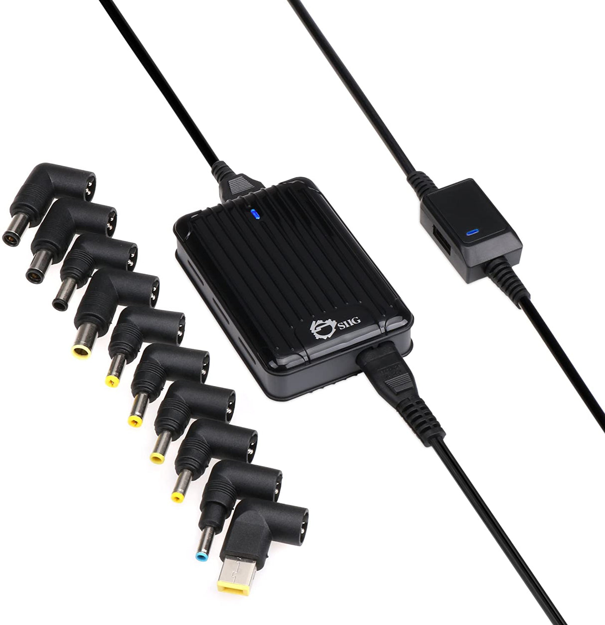 SIIG (AC-PW1212-S1) Ultra-Compact Universal Laptop Power Adapter -90W for Samsung Sony Dell HP Lenovo IBM Acer Gateway Acer Fujitsu Toshiba Liteon Delta Compaq,BLACK