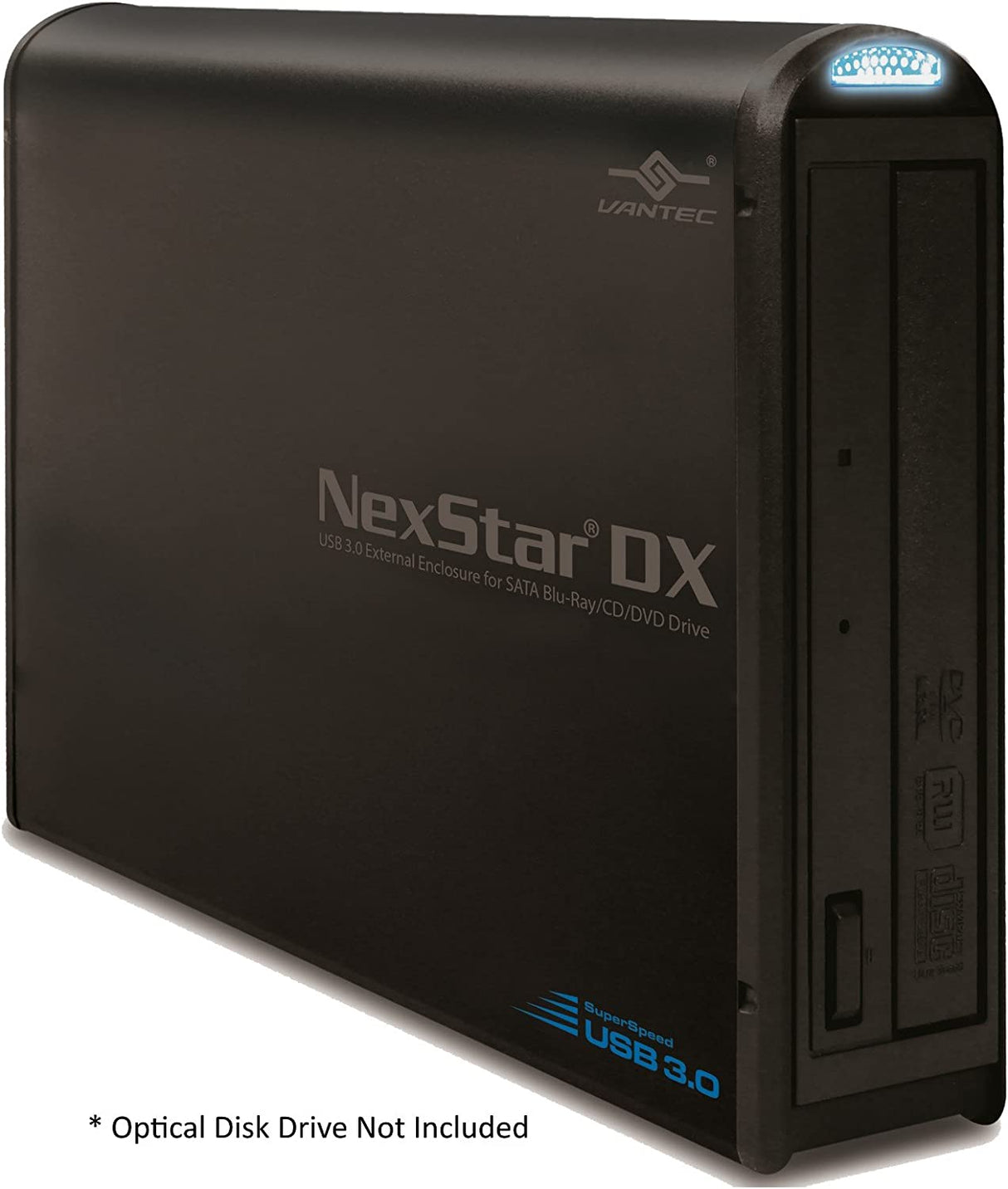 Vantec NST-536S3-BK NexStar DX USB 3.0 External Enclosure for SATA Blu-Ray/CD/DVD Drive all black 5.25" (Full size - updated version) Enclosure