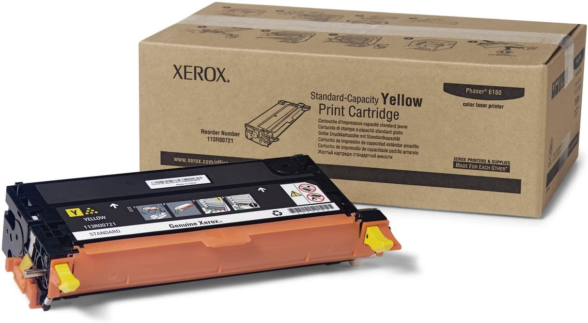 Xerox 113R00721 Phaser 6180 Yellow Standard Capacity Print Cartridge Standard Capacity Yellow Standard Capacity