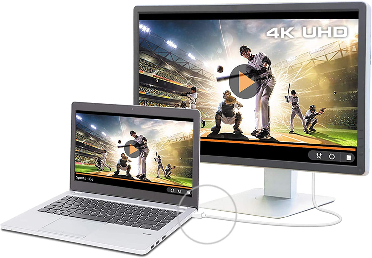 J5 create Mini DisplayPort to 4K HDMI Cable by j5create | Supports up to 4K x 2k @ 30Hz & 3D Video formats Over HDMI | 6 FT (White) Adapter | Compatible with Windows, Mac, Laptops, etc