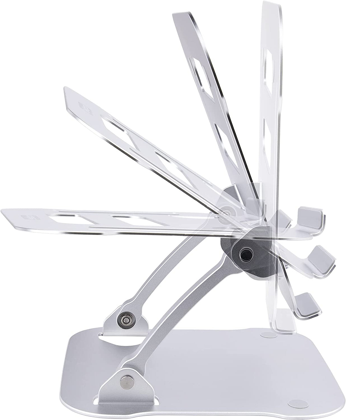 StarTech.com Laptop Stand for Desk, Ergonomic Laptop Stand Adjustable Height, Aluminum, Portable, Max. 22lb (10kg), Foldable Laptop Holder - Angled Notebook Computer Riser/Lift (ADJ-Laptop-Riser)