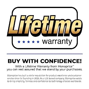 Monoprice 3-Feet USB A to mini-B 5pin 28/28AWG Cable (103896) Black 3 Feet